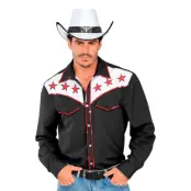 Skjorta Rodeo Cowboy Svart - Small/Medium