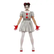 Skräckclown Dam Maskeraddräkt - Small