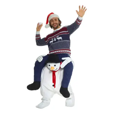 Snögubbe Piggyback Maskeraddräkt