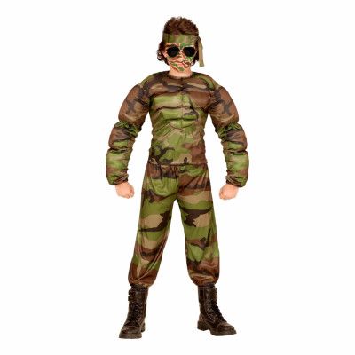 Soldat med Muskler Barn Maskeraddräkt - Medium
