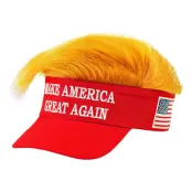 Solskärm med Hår Make America Great Again - One size