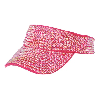 Solskärm med Strass Röd - One size