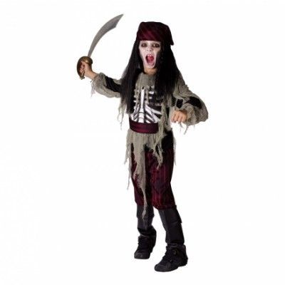 Spökpirat Barn Maskeraddräkt - Medium