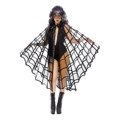 Spindelnätscape Dam Svart - One size