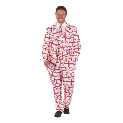 St George Englands Flagga Kostym Maskeraddräkt - Small