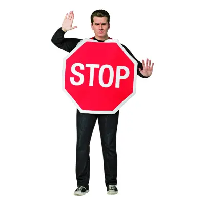 Stoppskylt Maskeraddräkt - One Size