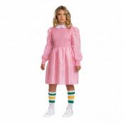 Stranger Things Eleven Rosa Teen Maskeraddräkt - Large