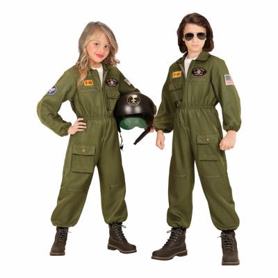 Stridspilot Jumpsuit Barn Maskeraddräkt - Medium