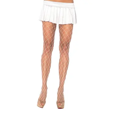 Strumpbyxor Fisknät Vita Deluxe - One size