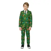 Suitmeister Boys Christmas Green Tree Light Up Kostym - Small