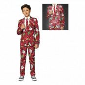 Suitmeister Boys Christmas Red Icons Light Up Kostym - Small