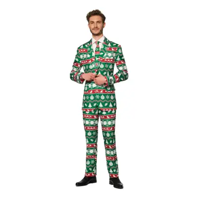 Suitmeister Christmas Green Nordic Kostym - 46