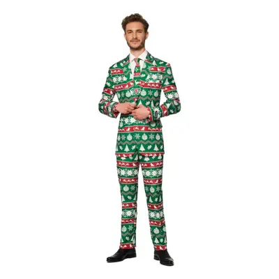 Suitmeister Christmas Green Nordic Kostym - 54