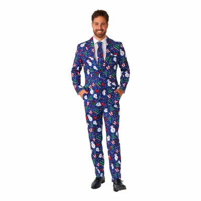 Suitmeister Christmas Snowman Blå Kostym - X-Large