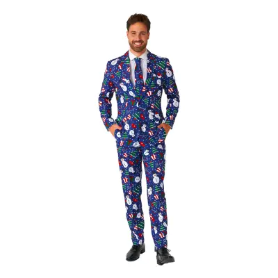 Suitmeister Christmas Snowman Blå Kostym - XX-Large