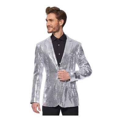 Suitmeister Sequins Silver Herr Kavaj - Large