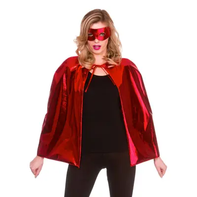 Superhjälte Tillbehörsset Röd Metallic - One size