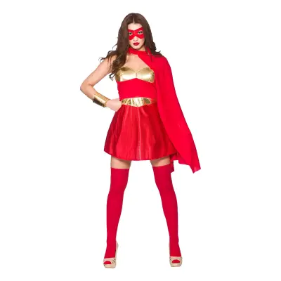 Superhjältinna Röd Maskeraddräkt - X-Small