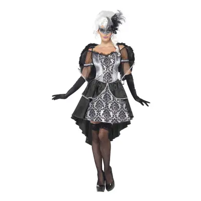 Svart Ängel Baroque Maskeraddräkt - Small