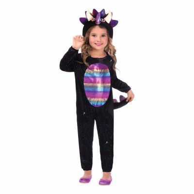 Svart Dinosaurie Barn Maskeraddräkt - Small