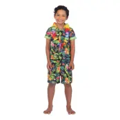 Svart Hawaiiset Barn Maskeraddräkt - Large