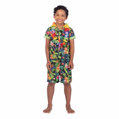 Svart Hawaiiset Barn Maskeraddräkt - Small