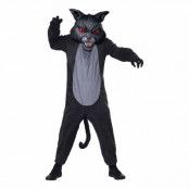 Svart Katt Halloween Barn Maskeraddräkt - Medium