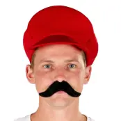 Svart Mustasch med Klister