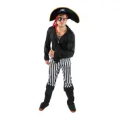 Svart Pirat Budget Maskeraddräkt - One size