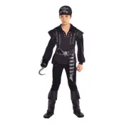 Svart Sjörövare Barn Maskeraddräkt - Medium