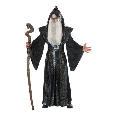 Svart Trollkarl Maskeraddräkt - Large/X-Large