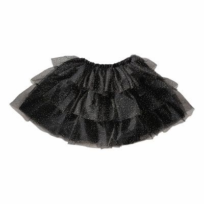 Svart Tyllkjol med Guldstänk för Barn - Small