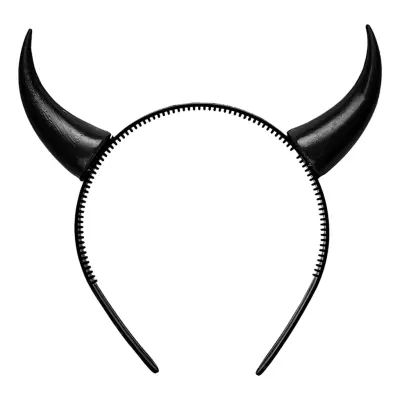 Svarta Djävulshorn på Diadem - One size