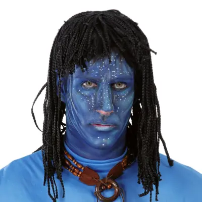 Svarta Rastaflätor Peruk - One size