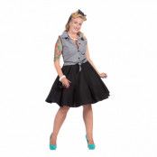 Svart/Vit Rockabilly Klänning Maskeraddräkt - 38