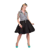 Svart/Vit Rockabilly Klänning Maskeraddräkt - 42