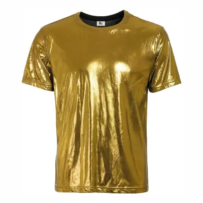 T-shirt Guld Metallic - Large
