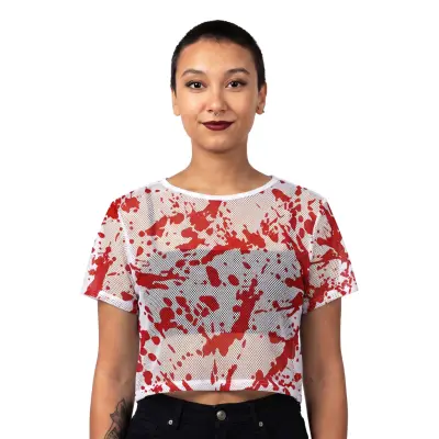 T-shirt i Mesh Blodig Dam - One size
