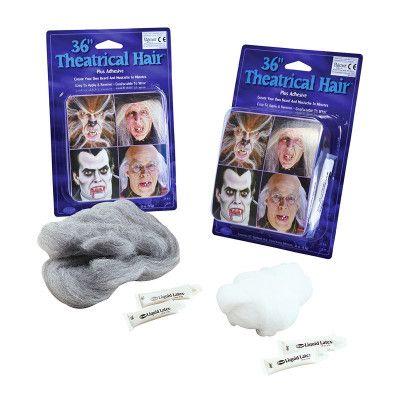 Teaterhår - Vit