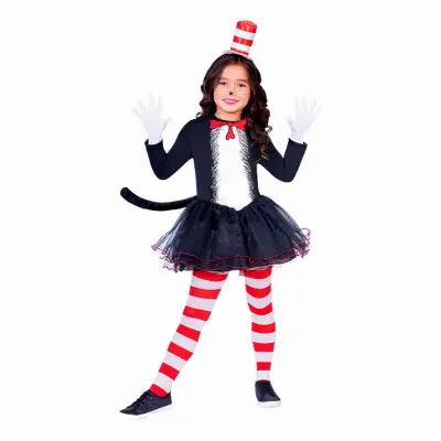 Katten i Hatten Klänning Barn Maskeraddräkt - XX-Large