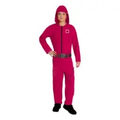 The Gamer Röd Overall Teen Maskeraddräkt - One size