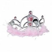 Tiara med Rosa Fluff