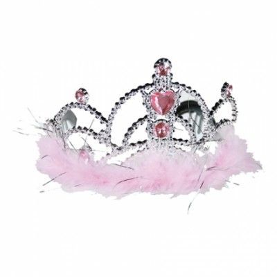 Tiara med Rosa Fluff