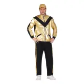 Tracksuit Guld/Svart Maskeraddräkt - Medium