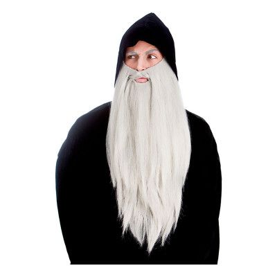 Trollkarlsskägg Långt Deluxe Grå - One size