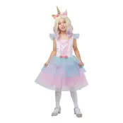 Unicorn Klänning Barn Maskeraddräkt - Small