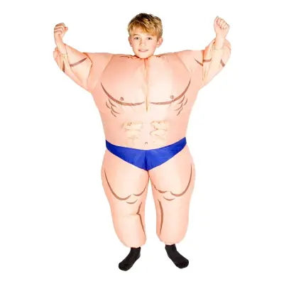 Uppblåsbar Bodybuilder Barn Maskeraddräkt - One size