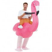 Uppblåsbar dräkt, flamingo