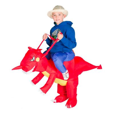 Uppblåsbar Drake Barn Maskeraddräkt - One size