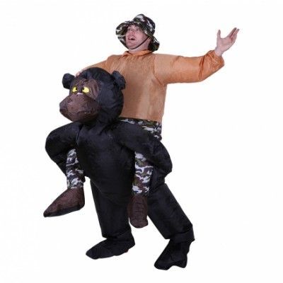 Uppblåsbar Gorilla Maskeraddräkt
